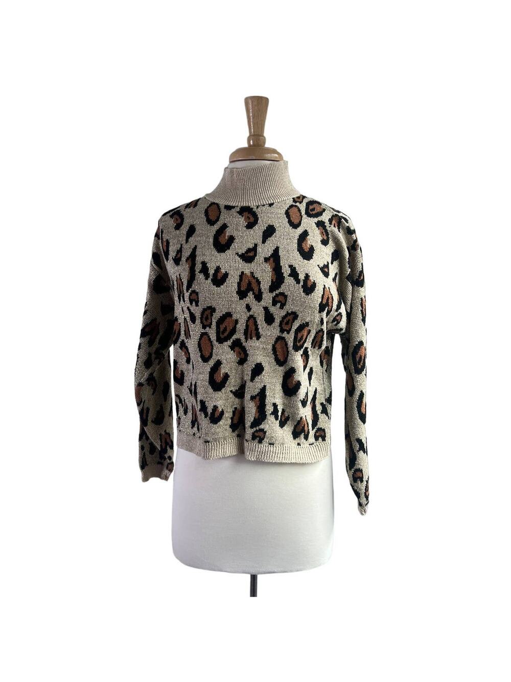Vintage Hi Octane Leopard Print Sweater 1987
